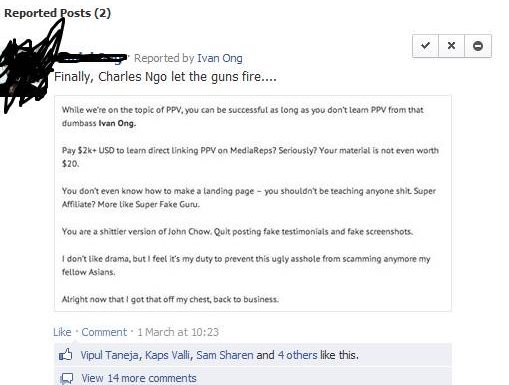 My opinion about Charles Ngo`s and Ivan Ong`s posts